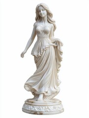 Graceful marble statue of a woman art gallery sculpture display elegant environment artistic viewpoint timeless beauty