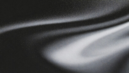 Black and white monochrome abstract grainy gradient liquid flow texture noise overlay, modern designs background, edgy, minimalistic, nostalgic graphic use