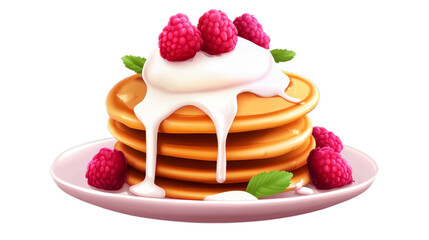 Pancakes on a transparent background.