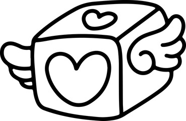 
Valentine's Day Love Cute Hand-Drawn  Coloring
