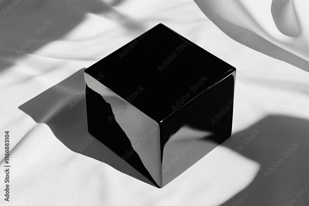 Aufkleber A single object casting a long shadow on a plain background