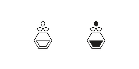 plant set icon with white background vector stock illustration
