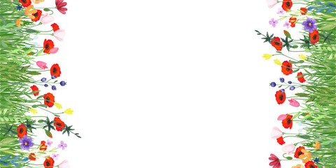 Watercolor flower frame background for wedding, birthday, card, background, invitation, wallpaper, sticker, decoration etc.