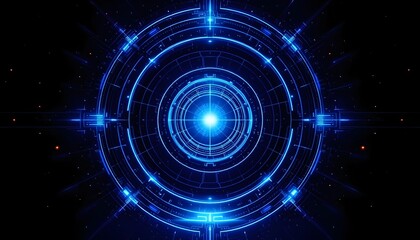 Obraz premium Abstract technology background circles digital hi-tech technology design background