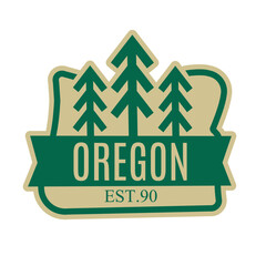 Oregon Trees With Simple Line Design 