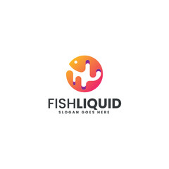 Fish Liquid Gradient Colorful Logo