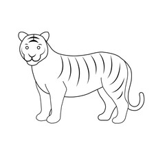 A drawing of a tiger with a tiger on it