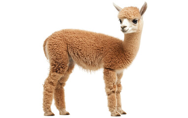 Obraz premium Exploring the World of Alpacas isolated on transparent Background