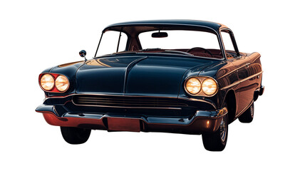 Dicut Classic car driving on the road midnight city