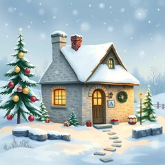 Naklejka premium Christmas Card