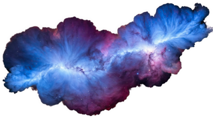 Cosmic nebula cloud in vibrant colors  
