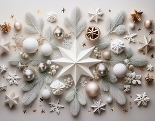 Obraz premium Serene Winter Holiday Setup