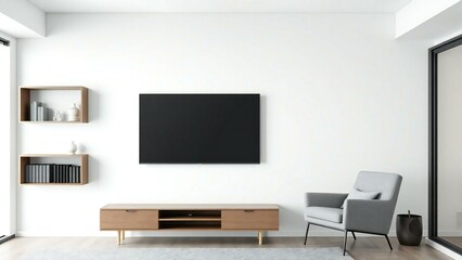 modern living room with fireplace