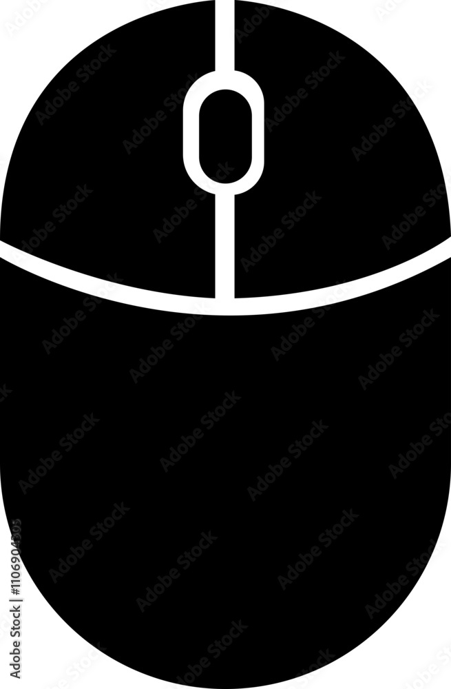 Poster scroll mouse icon in trendy black flat style. swipe mouse sign vector illustration. modern pictogram