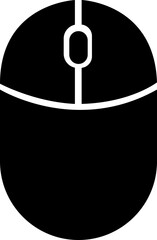 Scroll mouse icon in trendy black flat style. Swipe mouse sign vector illustration. Modern pictogram Scrolling mouse symbol for website design and mobile app isolated on transparent background.