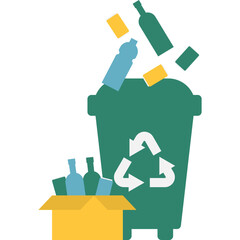 Sorting Garbage Illustration