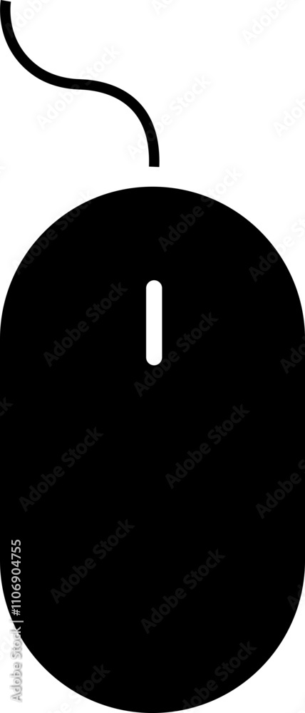 Poster scroll mouse icon in trendy black flat style. swipe mouse sign vector illustration. modern pictogram