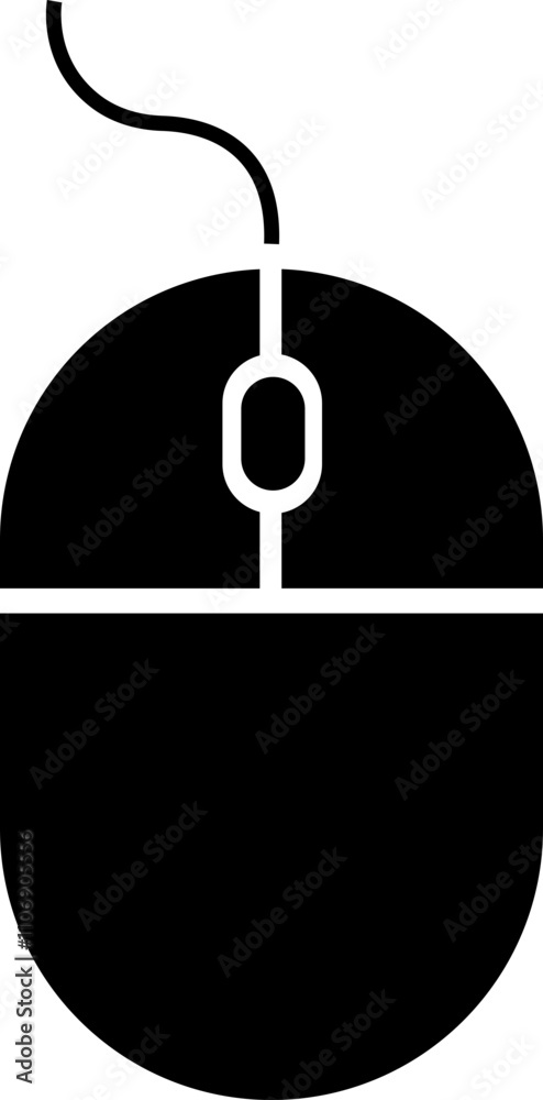 Poster scroll mouse icon in trendy black flat style. swipe mouse sign vector illustration. modern pictogram