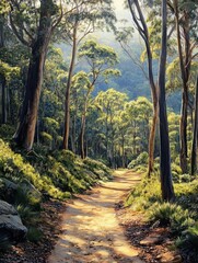 Path in national park, Australia