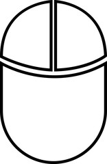 Scroll mouse icon in trendy black outline style. Swipe mouse sign vector illustration. Modern pictogram Scrolling mouse symbol for website design and mobile app isolated on transparent background.