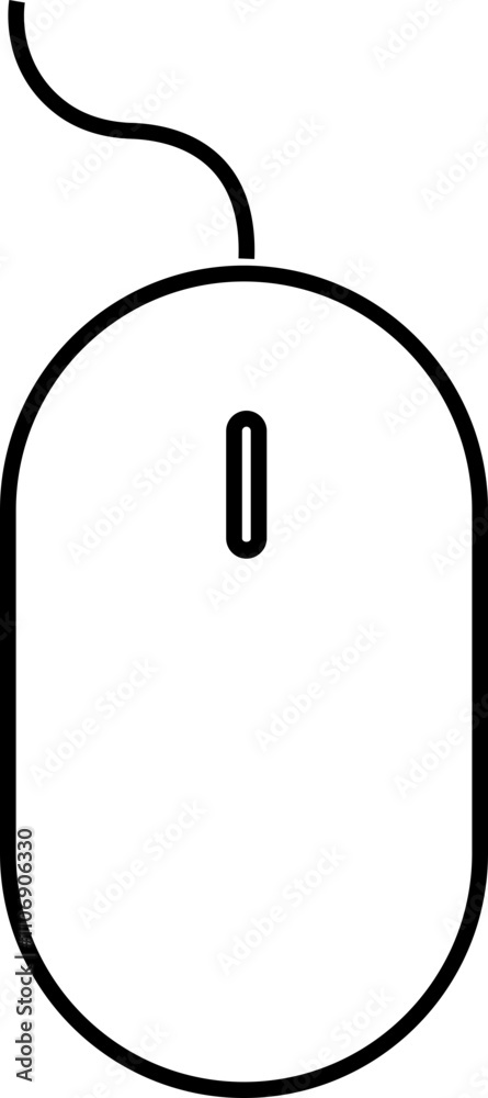 Poster scroll mouse icon in trendy black outline style. swipe mouse sign vector illustration. modern pictog