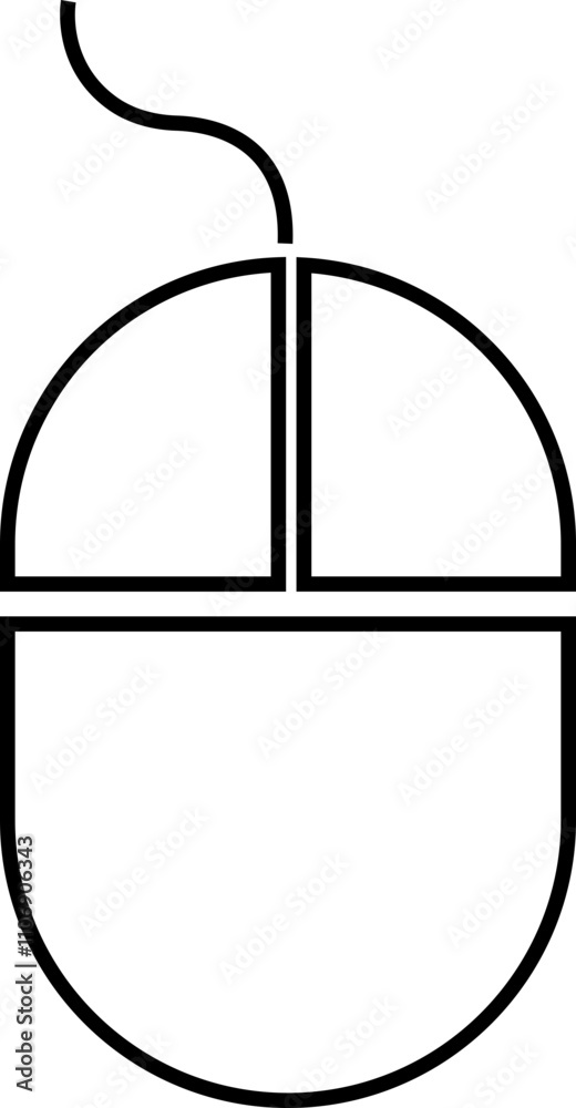 Poster scroll mouse icon in trendy black outline style. swipe mouse sign vector illustration. modern pictog