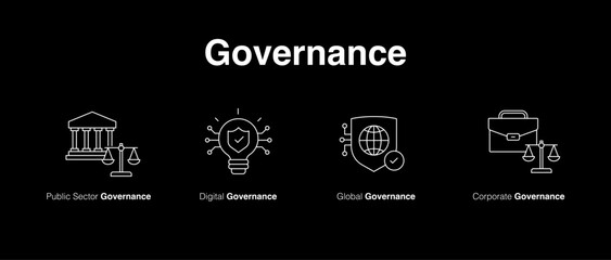 Free Governance Icons: Public Sector, Digital, Global, and Corporate Governance Symbols
