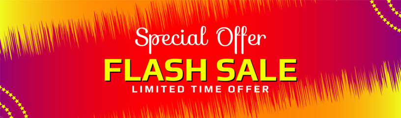 Flash sale special limited time offer sale banner template vector 