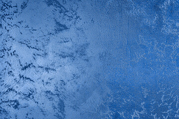 Texture of blue decorative plaster or concrete. Grunge background for design.