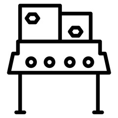 Belt Conveior Factory Line Icon