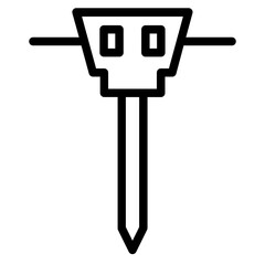 Construction Industry Tool Line Icon