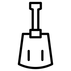 Shovel Site Tool Line Icon