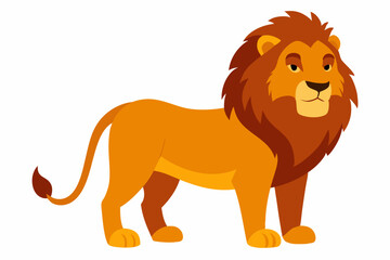 lion cartoon isolated on white