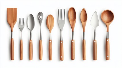 Kitchenware 3d icon set. Kitchen utensils for cooking