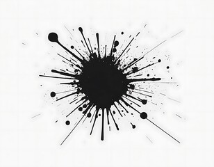 black and white ink splashes