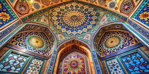 Exquisite Luxury Islamic Pattern in Candid Photography Capturing Intricate Designs and Textures of Traditional Architecture and Modern Decor in a Vibrant Setting