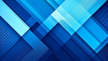 Obraz premium abstract geometric blue shapes