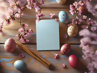 Happy Easter background, card, poster. Vector