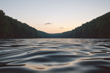 Serene Lake with Calm Waters and Majestic Mountain Reflections