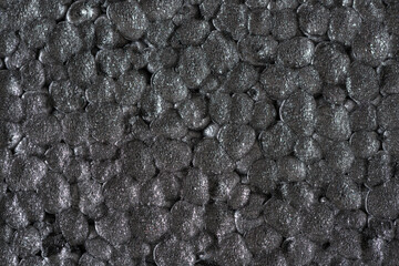 Close-up of the texture of gray heat insulation styrofoam sheet as background