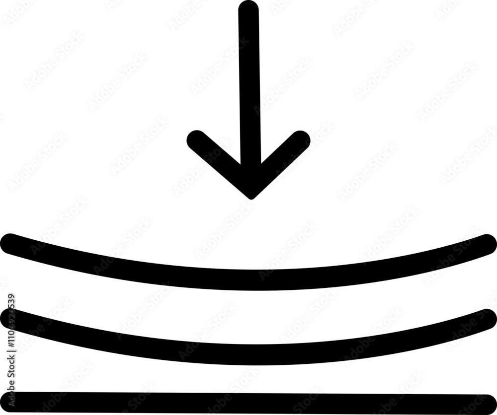 Poster elastic flexibility linear icon. monochrome simple flexibility vector for template, web design and i