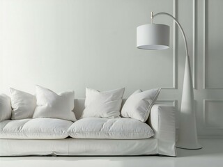white sofa in a bedroom