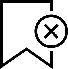 Bookmark and favourite outline Vector Icon. Premium Quality Designs Element For Mobile app and Website. Save ribbon icons button isolated on transparent background. Social media and ui symbol sign.