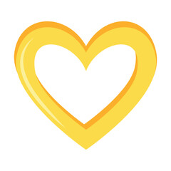 Gold Heart Vector Illustration