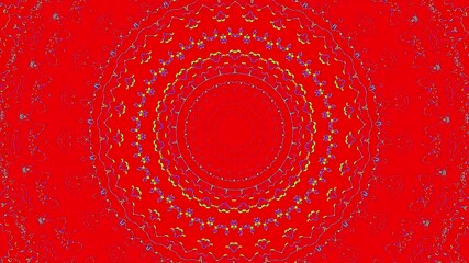 A red circle with a yellow and blue center. The circle is surrounded by a red border - Powered by Adobe