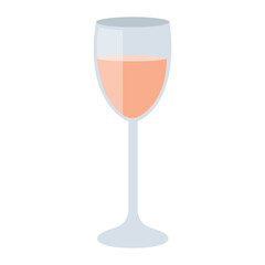 Peach Wine Vector Illustration