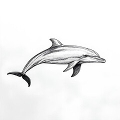 Fototapeta premium dolphin isolated on white