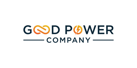 infinity logo and lightning logo electric logo. Logo for company name