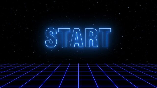 Streaming Animation Starts with a black background with a blue grid