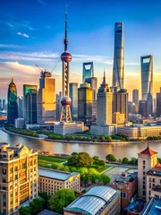 Fototapeten shanghai skyline at dusk © SAKIB Graphics World